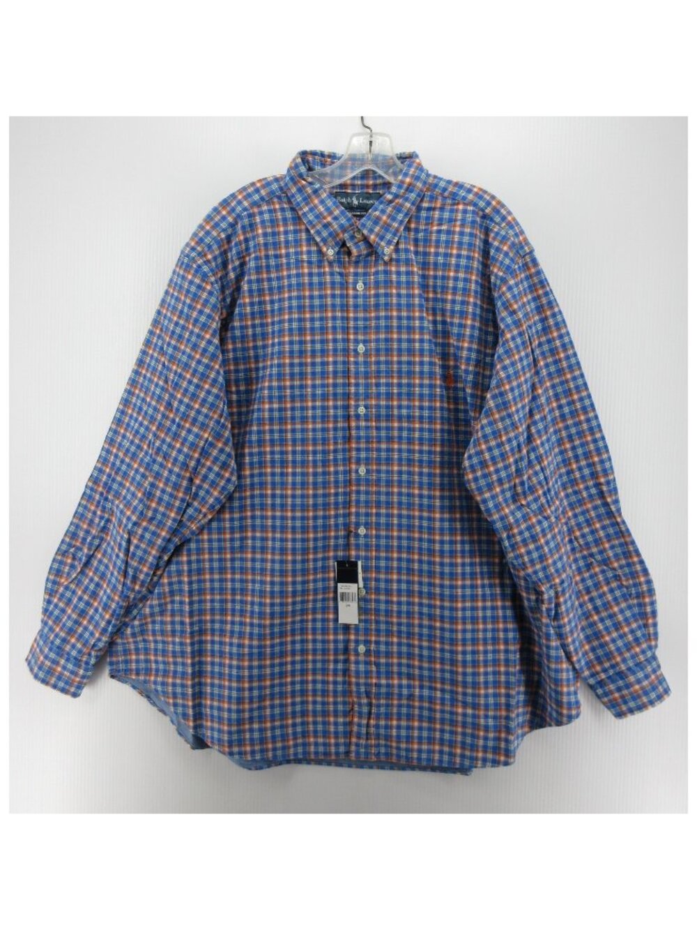 Ralph Lauren Shirt 2XB Big Button Down Lined Thick Plaid Classic Fit